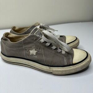 Converse Y2K Womens‎ One Star Low Top Canvas Sneakers Grey White Men's Size 8